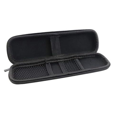 Image of Mikikit Multifunctional Pen Storage Pouch with Fabric Metal Eva and Pu Material, Comfortable Holding Touch, Protects Pen from Damage, for Office and School Use, Black Stationery Storage
