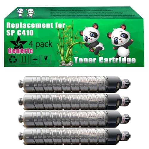 Image of Replacement SP C410 Toner Cartridge Compatible for Ricoh Aficio CL4000HDN SPC410 CL4000 CL4000DN SPC410DN SPC411DN SPC420 Printers (4 Pack Black)