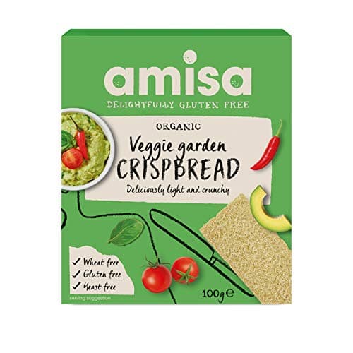 Image of Amisa Organic Gluten Free Veggie Garden Crispbread 100g - Pack of 6