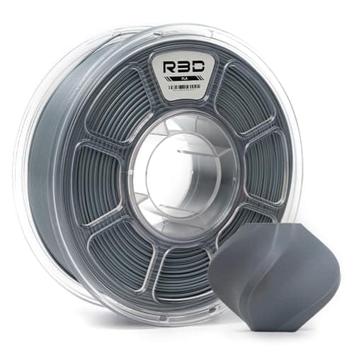 Image of R3D PLA 3D Filament 1.75mm, 0-370 mm/s High-Speed Printing, Dimensional Accuracy +/- 0.02mm, 1KG (2.2lbs) Clear Plastic Spool 3D Printing Filament (Gray)