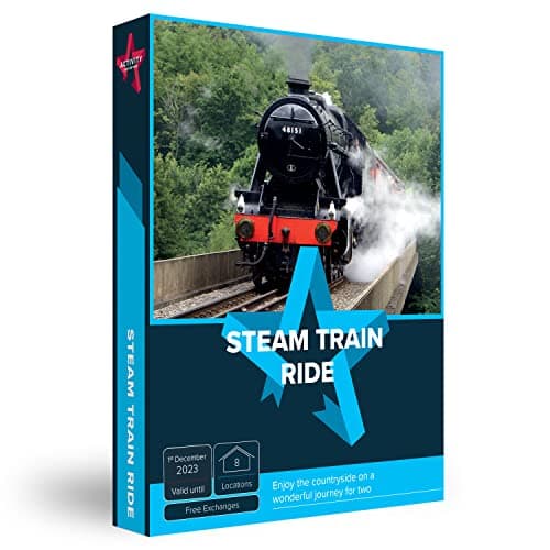 Image of Activity Superstore Steam Train Gift Experience Voucher For Two, Available at 5 UK Locations, 18-month Validity, Experience Days, Train Gifts, Couples Gifts, Retirement Gifts