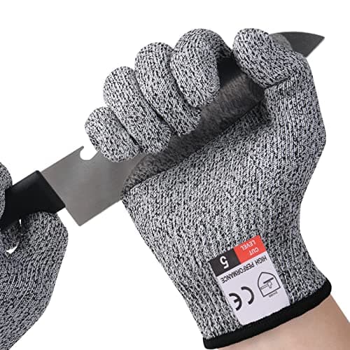 Image of Flintronic Cut Resistant Gloves - M for Kids & Adults - Level 5 Protection, Food Grade Work Cut Proof Gloves, EN 388 Certified