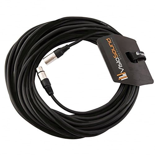 Image of VisioSound Male to Female XLR Mic Lead/Balanced Microphone/Mic Patch Cable / 7 Colours 20m Black