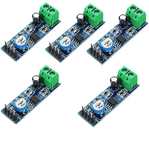 Image of Hailege 5pcs LM386 Mono Audio Amplifier Module 200 Times AMP Solo 5V-12V 10K Adjustable