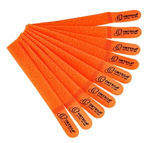 Image of Ortega Guitars Cable Ties Accessory - Hook & Loop Cable Ties - 18 cm x 2 cm - Orange (OCBT-10)