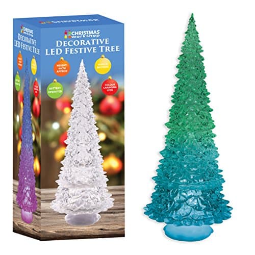 Image of The Christmas Workshop Battery Operated Colour Changing LED Acrylic Tree, Acryl, Transparent