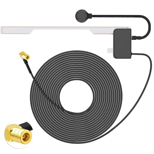 Image of Eightwood DAB Antenna Car FM AM SMB Digtial Car Radio Antenna with 3 Metre da'b Windscreen Antenna Glass Mount for Blaupunkt Pioneer Clarion Kenwood Alpine