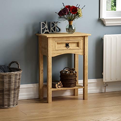 Image of Vida Designs Corona 1 Drawer Console Table with Shelf, 70 x 50 x 31 cm