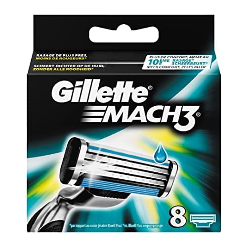 Image of Gillette razor blades Mach3, for men, 8 pieces, XL