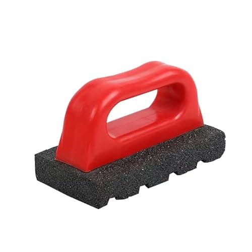 Image of WHLZYEVA Masonry Rubbing Brick, Fluted Rub Bricks, 20 Grit, Plastic Handle