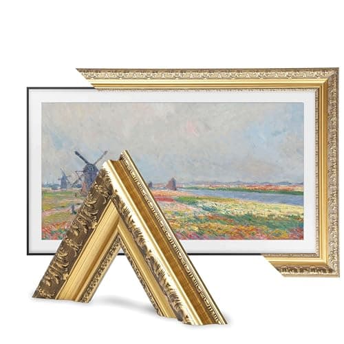 Image of TV Guard Frame TV Bezel, Compatible With Samsung The Frame TV, 43 Inch, Antique Gold, Suitable for Wall Mounted Televisions