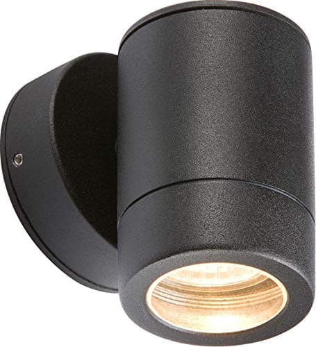 Image of Knightsbridge Outdoor GU10 Fixed Wall Light in Black