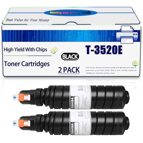Image of PGLFG Compatible for Toshiba T-3520E Toner Cartridges Work for e-Studio 350 352 450 452 Printers, High Yield 31000 Pages, with Chip (2-Pack Black)