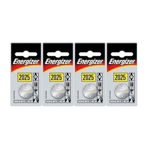 Image of Four (4) X Energizer CR2025 Lithium Coin Cell Battery 3v Blister Packed