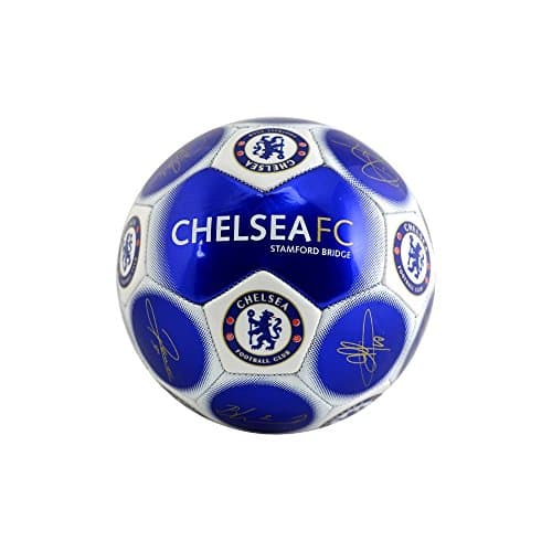 Image of Chelsea Official New Signature Edition Crest Football - Metallic, Size 5