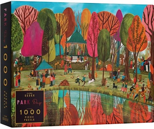 Image of Elena Essex 1000 piece Jigsaw Puzzles for Adults - Park Day, Puzzles for Adults 1000, Adult Jigsaw Puzzles 1000 Pieces, Autumn Tree City Cental Park Puzzle, Size 70x50cm