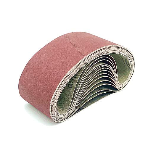 Image of FEIHU Sanding Belts 100x610 mm,Abrasive Belts Assorted.Each 3x40/80/120/180/320, Sanding Belt Set, for Belt Sander| polishing Resin,Metal, Wood (15 Pieces)