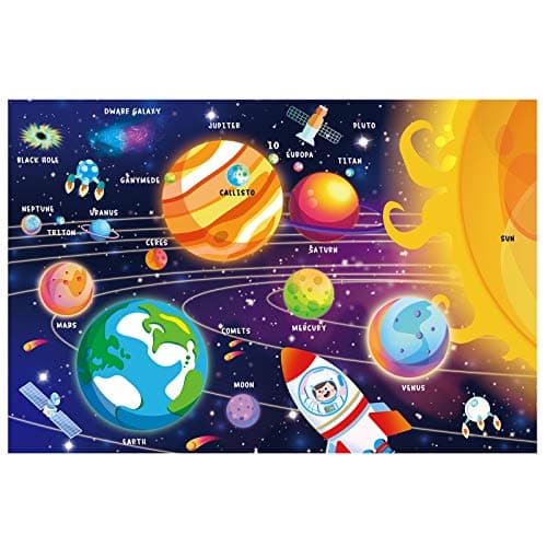 Image of SYNARRY 100 Piece Jigsaw Puzzles for Children, Space Planets Solar System Puzzle for Kids 3 4 5 6 7 8 Year Olds Boys Girls