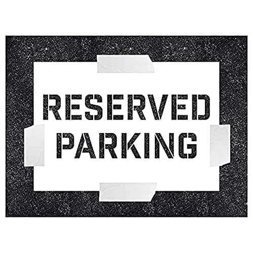 Image of V Safety Reserved Parking Stencil - 600x400mm - 1.1mm Polypropylene