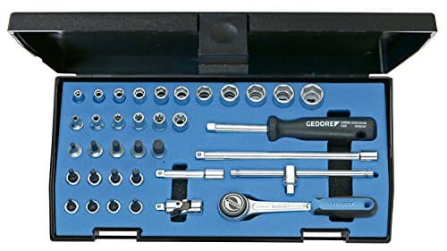 Image of Gedore 20ITU-3 1/4-Inch Tool Set - Blue/Silver (36-Piece)