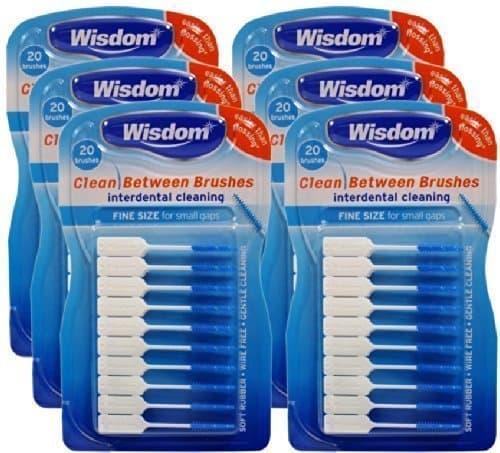 Image of 6X Wisdom Clean Between Interdental Brushes - ??Size Fine Blue by Wisdom
