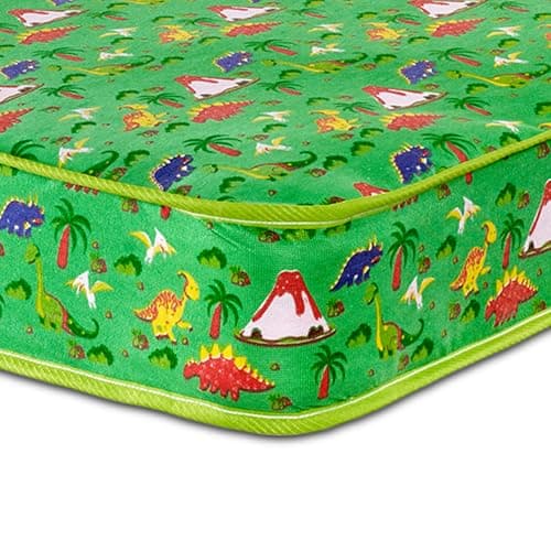 Image of Starlight Beds Dinosaur Shorty Mattress for Kids. Sprung Dual-Sided Mattress with Durable Sleep Surface. 6.5" Deep (2ft6 x 5ft9 / 75x175x16.5cm)