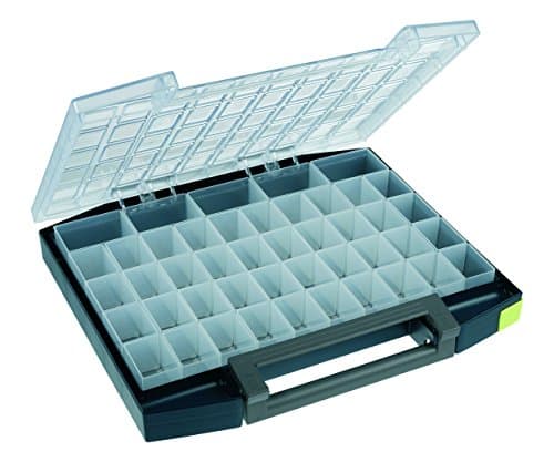 Image of raaco 134897"Boxxser 55 5x10-45" Compartment Box, Blue/Transparent