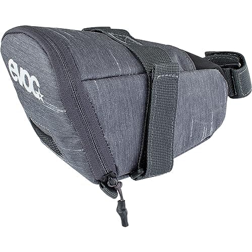 Image of EVOC SEAT BAG TOUR saddle bag, Bicycle frame bag for more storage space on the seat post (size: M, 0.7 L storage space, abrasion-resistant, water-repellent, Hypalon reinforcement), Carbon Grey
