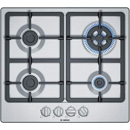 Image of Bosch Gas Hob, Series 4, 60 cm, Wok Burner, Biomethane Compatible, Steel, PGH6B5B90