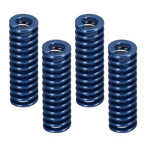 Image of sourcing map 4 Pcs 3D Printer Die Spring, 8mm OD 25mm Length Light Load Compression Mould Die Spring for Mechanical Equipment 3D Printer Electric Part Accessories, Blue