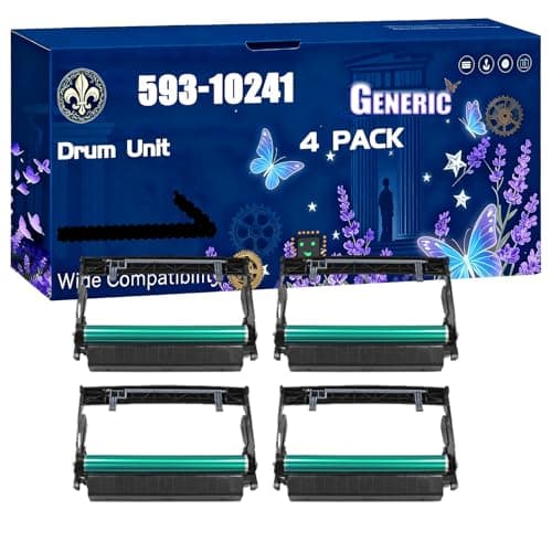 Image of 593-10241 Drum Unit Compatible for Dell 1720 1720dn Printers, Black High Yield 30000 Pages Printer Accessories (4 Pack Black)