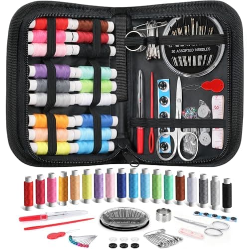Image of Coquimbo Sewing Kit Gifts for Mum Grandma Women Teen Girls Boys, Mini Sewing Kits Travel with Needle and Thread Sewing Accessories for Adults, Beginner, Emergency