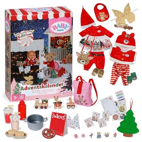 Image of BABY born Advent Calendar – 24 festive surprises – Doll clothing & accessories for 43 cm dolls – Premium Christmas toy accessories