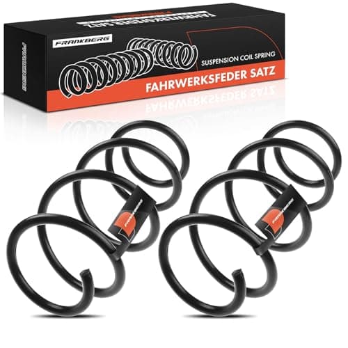 Image of Frankberg 2x Coil Spring Front Compatible with A3 Convertible 8P7 2008-2013 Altea 5P1 2007-2021 Altea XL 5P5 5P8 2007-2021 Leon 1P1 2010-2012 Replace# 1K0411105BF