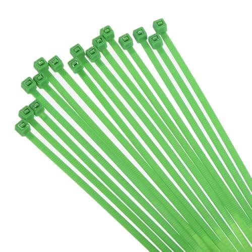 Image of sourcing map 100PCS Cable Zip Ties 14 Inch, Self-Locking Nylon Wire Ties with 30 lbs Tensile Strength for Indoor and Outdoor, Green