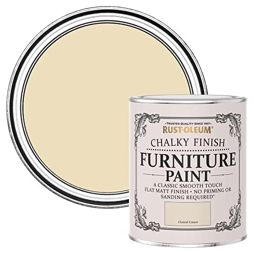 Image of Rust-Oleum Cream Upcycled Furniture Paint in Chalky Finish Clotted Cream - 750ml