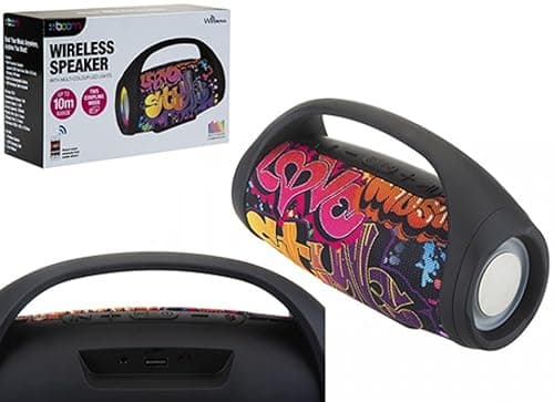 Image of Multicolor Boom Graffiti Bass Ilight Changing Wireless Speaker - 230 x 145 x 100 (1 Pc.) - Superior Audio Quality - Perfect For Outdoor Parties & Travel Adventures