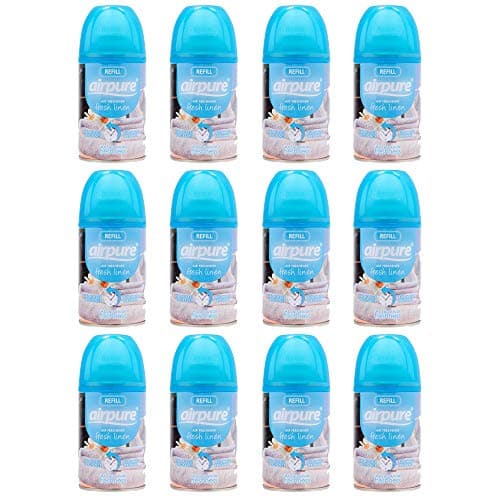Image of airpure 6 X FRESHMATIC AUTOMATIC SPRAY REFILLS 250ML FRESH LINEN AIRWICK COMPATIBLE