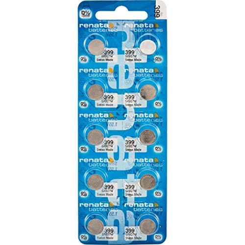 Image of RENATA 399 Non-rechargeable Battery, Watch, Single Cell, Silver Oxide, 55 mAh, 1.55 V, SR57 (1 piece)