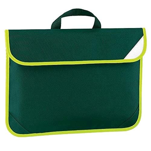Image of Quadra Enhanced-Viz Book Bag - 4 Litres (One Size) (Bottle Green)