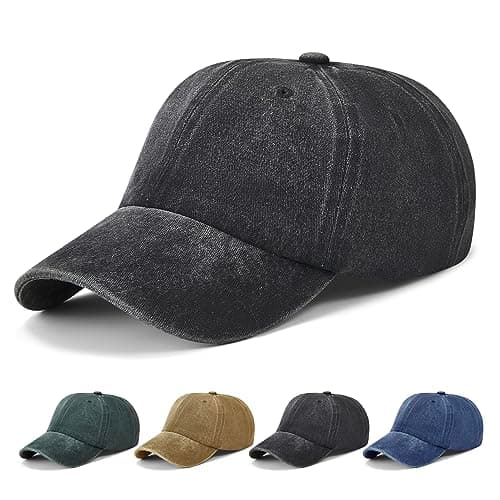 Image of Woodland Leathers Baseball Cap - 100% Cotton, Breathable, Adjustable Cap for Men and Women. Classic Sports Golf Cap Casual Cap, Men's Summer & Golf Sun Hat - Excellent UV Protection (Grey)