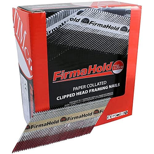 Image of TIMCO CPLT90P FirmaHold Collated Clipped Head Nails - Trade Pack - Part Ring Shank - FirmaGalv + - 3.1-90mm - Box of 2200