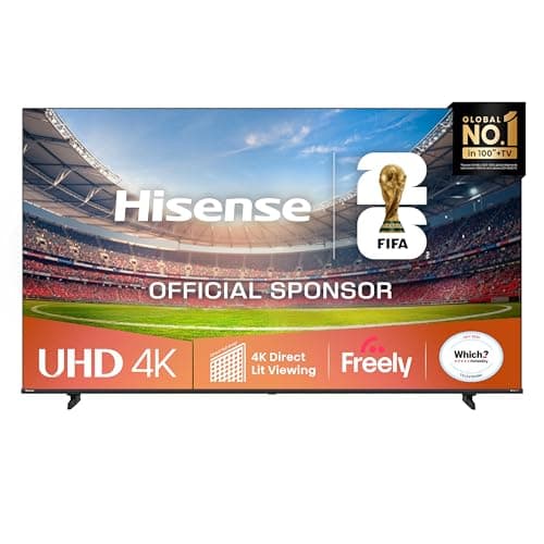 Image of Hisense 85" 85A6QTUK 4K Ultra HD Smart TV AI TV - 4K UHD, Hi-View AI Engine, Precision Colour, AI Smooth Motion, Sports Mode with Freely, Disney +, YouTube, Netflix