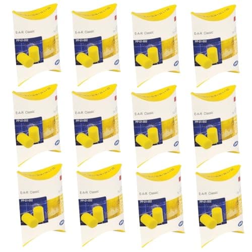 Image of Hangqiao Classic Ear Plugs, 50 Pairs Individually Boxed, Yellow, SNR = 28dB, Ear Protection Earplugs (Pairs, 50)
