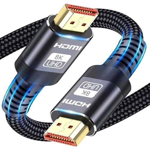 Image of 10K 8K HDMI Cable 2.1, HDMI Cables Available in 0.5M,1M, 2M, 3M, 5M, 6M, 7.5M Lengths for Selection,Ultra HD Cable High-Speed Lead 48Gbps, HDMI Cables (8K@60Hz) Supports Dynamic HDR, eARC, Dolby Atmos