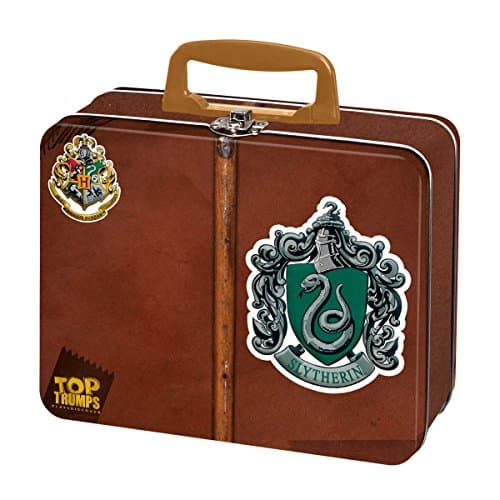 Image of Top Trumps Harry Potter Slytherin Collector's Tin Card Game, Board the Hogwarts Express with Deathly Hallows Part 1 and 2, Educational card game for 2 plus players makes a great gift for ages 6 plus