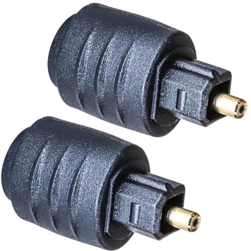 Image of F Season RWM016-U 2pcs Black Mini Toslink Optical 3.5 mm Female Jack to Toslink Optical Audio Adapter