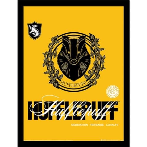 Image of Harry Potter (Hufflepuff) Collector Print 45cm X 35cm, Official Licensed Framed Wall Art For Home Or Office, Display Decor, Collector Gift