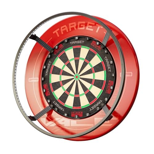 Image of Target Darts Corona Vision Dartboard Lighting System, Black Frame | White LED Dart Board Surround Ring Light with Magnetic Feet | Shadow Eliminating Dartboard Light | Professional Darts Accessories
