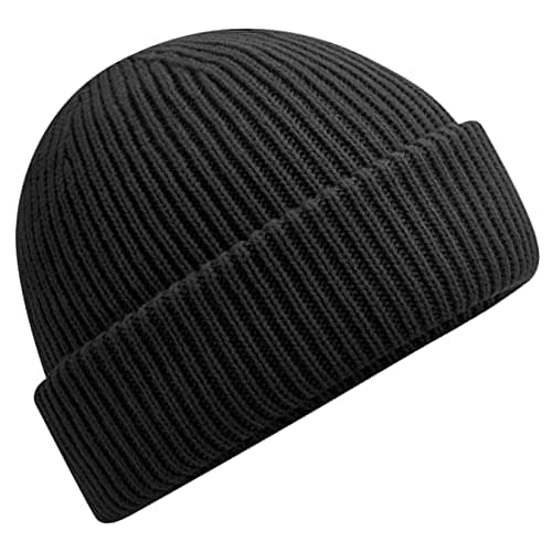 Image of Beechfield - Wind Resistant Breathable Elements Cuffed Beanie - Soft-Touch Acrylic Yarn - Black